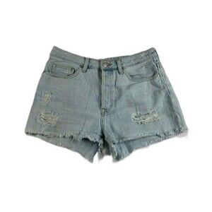 H & M Womens Size 8 Shorts High Rise Light Wash